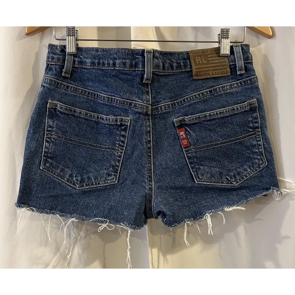 VTG 90s Era Polo Jeans Co Ralph Lauren Shorts‎ Womens 6 Denim Cut Of Shorts